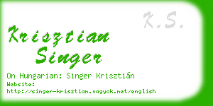 krisztian singer business card
